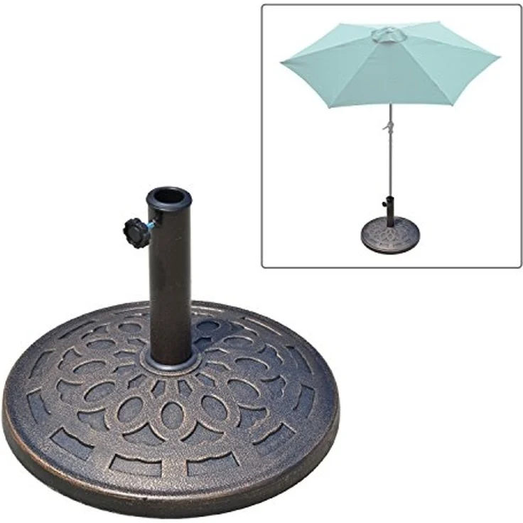 Outsunny Schirmhalter Sonnenschirmständer 14kg rund 38/48mm, für Stöcke bis Ø 48 mm, Sonnenschirmfuß, 1 tlg, Schirmständer – Bild 6