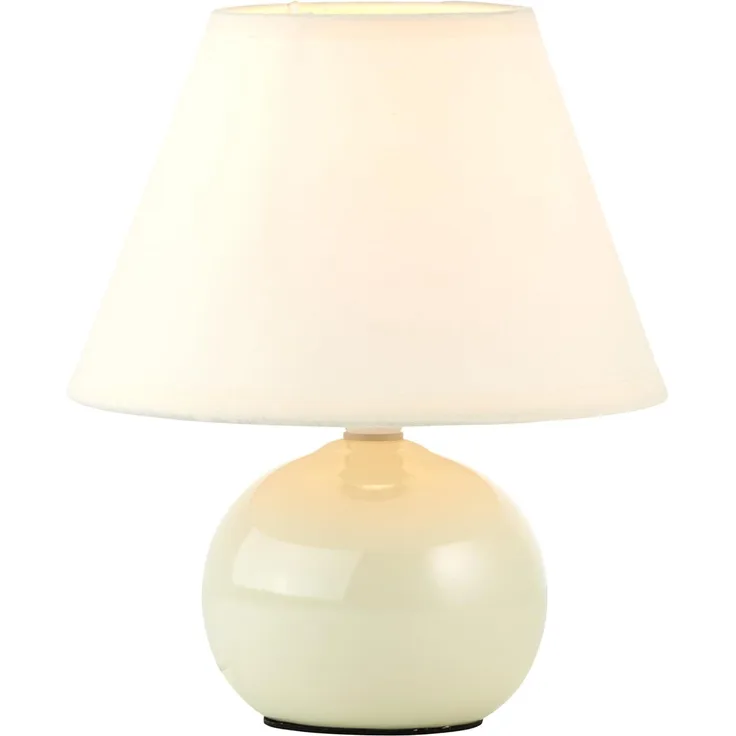 Brilliant Tischleuchte Primo, Lampe Primo Tischleuchte beige/hellbraun 1x D45, E14, 40W, geeignet