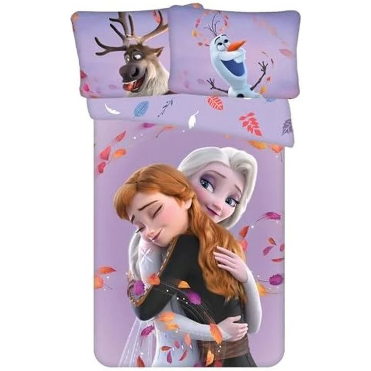 Jerry Fabrics Babybettwäsche Disney Frozen 2 Anna Elsa Olaf Baby Bettwäsche 100 x 135 cm – Bild 1