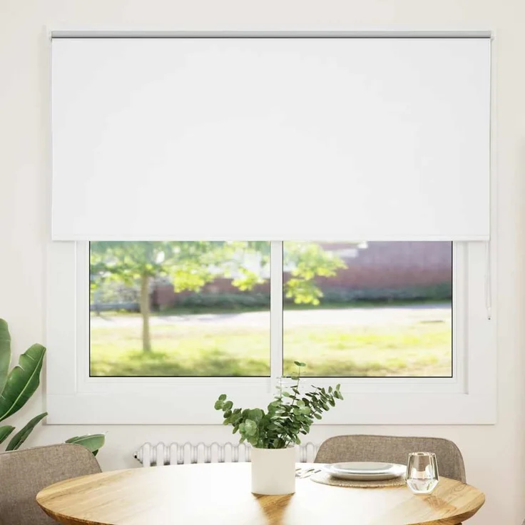 vidaXL Verdunkelungsrollo Weiß 165x130cm Stoffbreite 161,6cm Polyester 4011895 – Bild 1