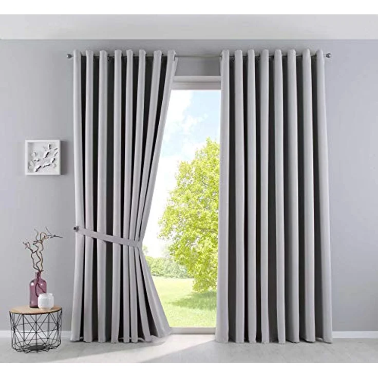 Gardinenbox Verdunkelungsvorhang (2 St), Ösen, verdunkelnd, Polyester, »NewYork« Thermo-Gardinen Blackout 201920600-2 – Bild 8