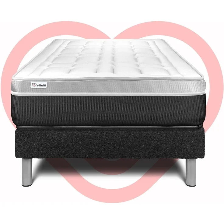 Matratzenset VITAL SOFT 90 x 200 cm Bettrahmen Kit schwarz – Bild 3