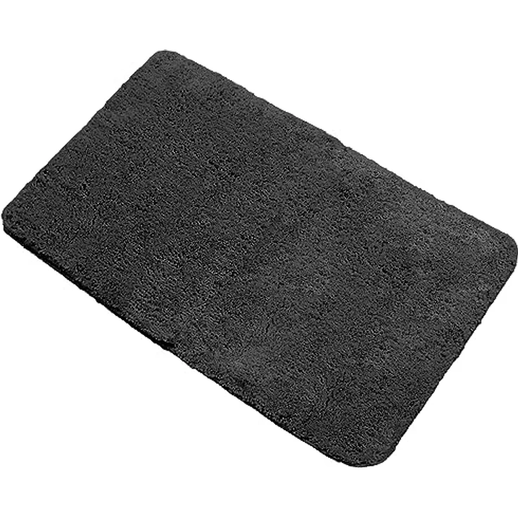 Brandsseller Badematte 60x90 cm Badteppich Badvorleger Badezimmerteppich Duschvorleger Schwarz – Bild 4