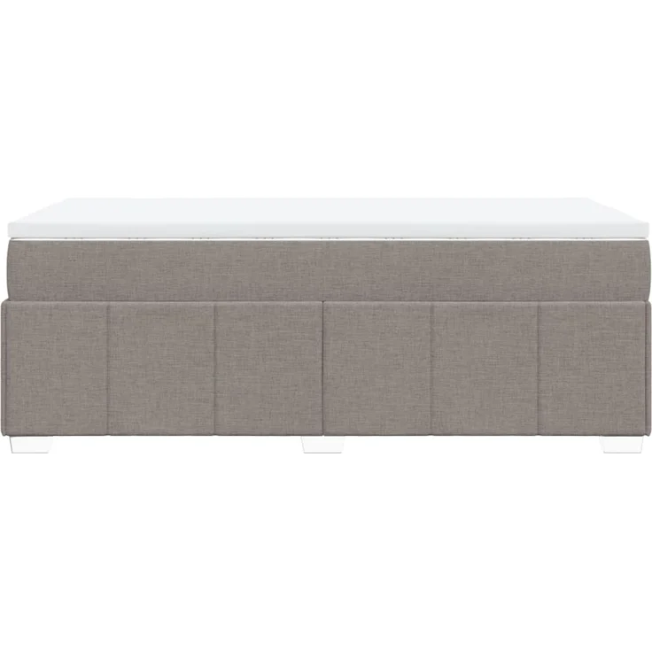 vidaXL Boxspringbett mit Matratze Taupe 80x200 cm Stoff 3285432 – Bild 8