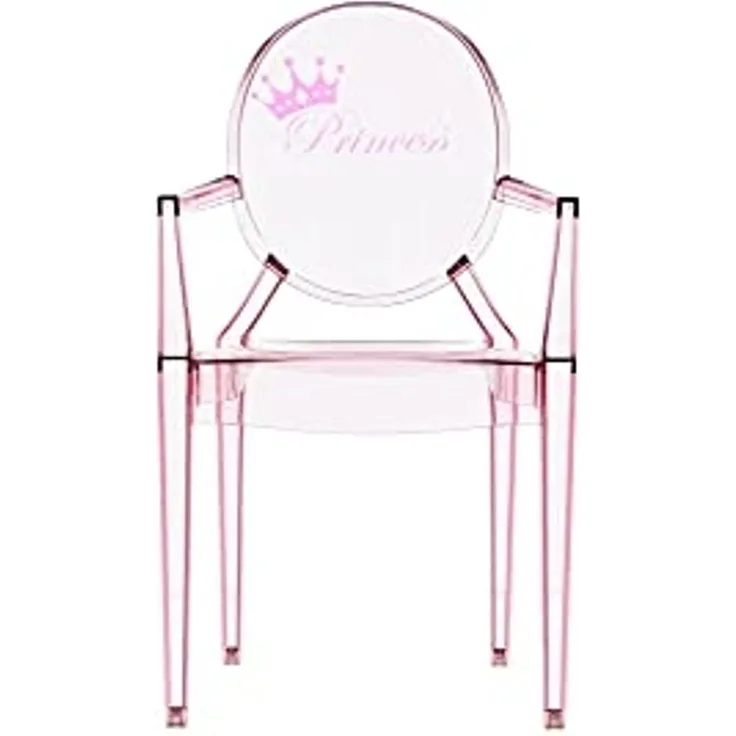 Kartell Loulou Ghost Kinderstuhl, Polykarbonat, rosa, 37 x 40 x 63 cm