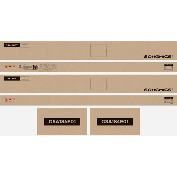 Songmics Seitenmarkise Aluminium, Einziehbar, 180x400 cm, Sichtschutz, Sonnenschutz, Blickdicht, Windschutz, für Balkon, Terrasse, Garten, Beige, GSA184E01 – Bild 10