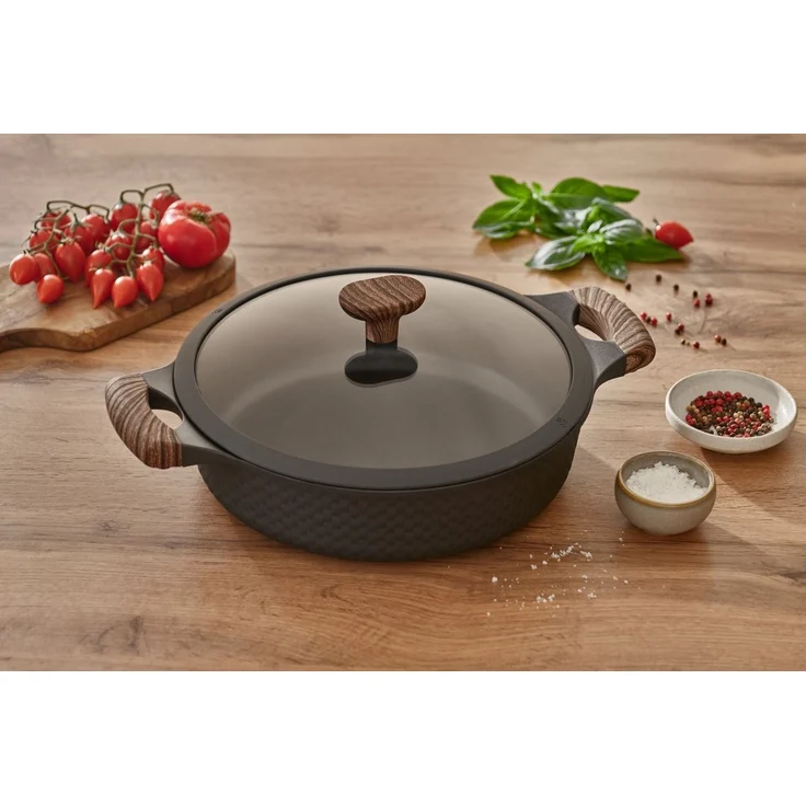 RESTO Kitchenware Bräter Ran, Kochtopf antihaftbeschichtet und spülmaschinenfest, Aluminiumguss (2-tlg), Geeignet für alle Herdarten, auch Induktion, im Geschenkkarton – Bild 2