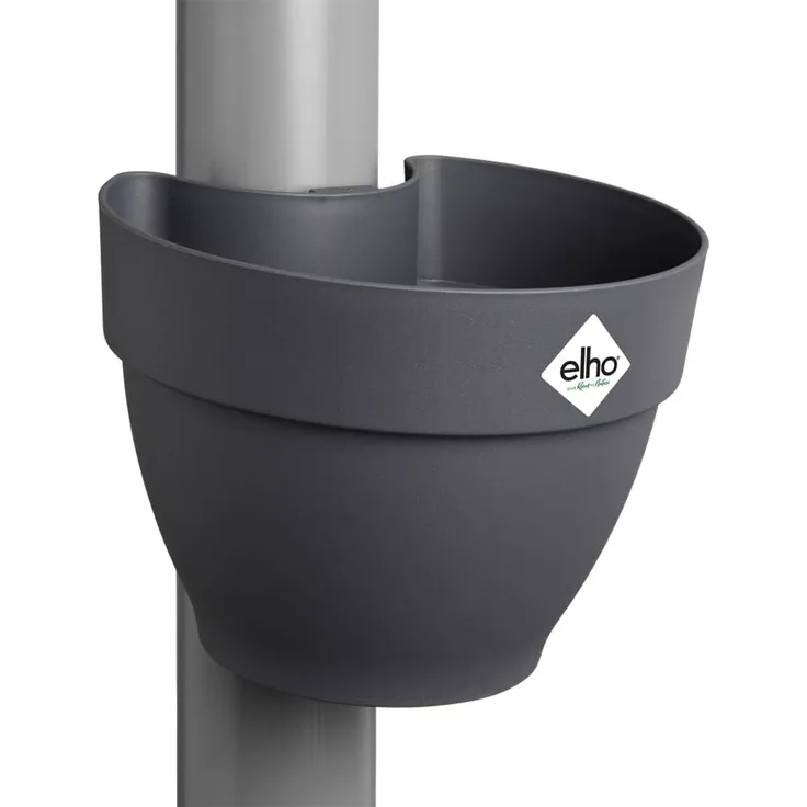 elho Vibia Campana Fallrohrpflanzgefäss 40 - Blumentopf für Regenrohr - vertikaler Garten - 100% recyceltem Plastik - Ø 21. 6 x H 16. 3 cm - Schwarz/Anthrazit