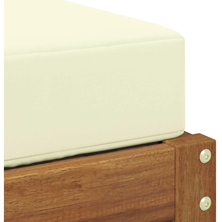 vidaXL Outdoor Hocker Bank Massivholz Akazie Natur 900676 – Bild 6