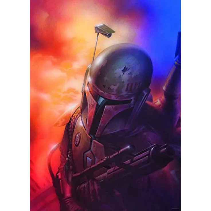 Komar Wandbild Star Wars Classic Mandalorian, Kunstdruck 50 x 70 cm, hochwertiger Druck auf Fotopapier, ohne Rahmen, für Kinderzimmer und Jugendzimmer