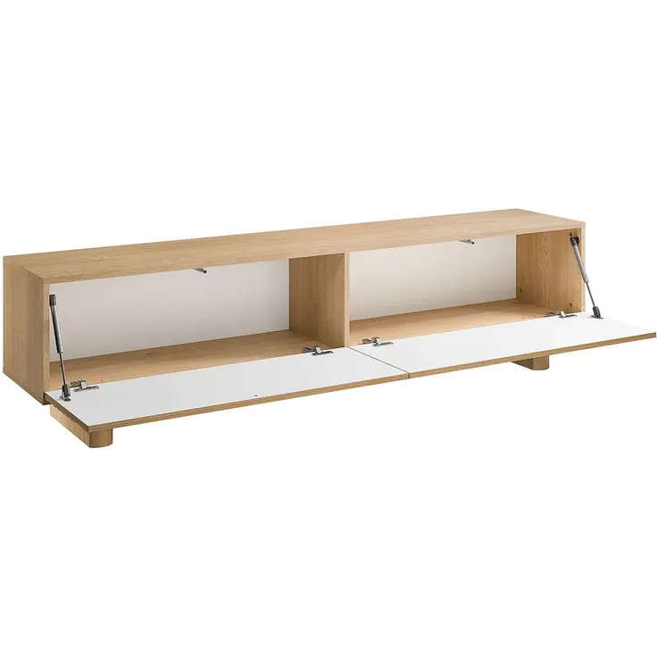 Vente-unique - LUDIMA TV Möbel Holz, Platte Beige - B 36,8 cm x H 46,1 cm x L 180 cm – Bild 4