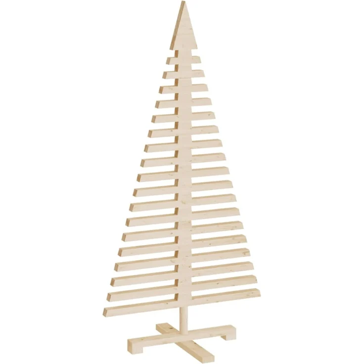vidaXL Weihnachtsbaum Holz zum Schmücken 120 cm Massivholz Kiefer 357995 – Bild 5