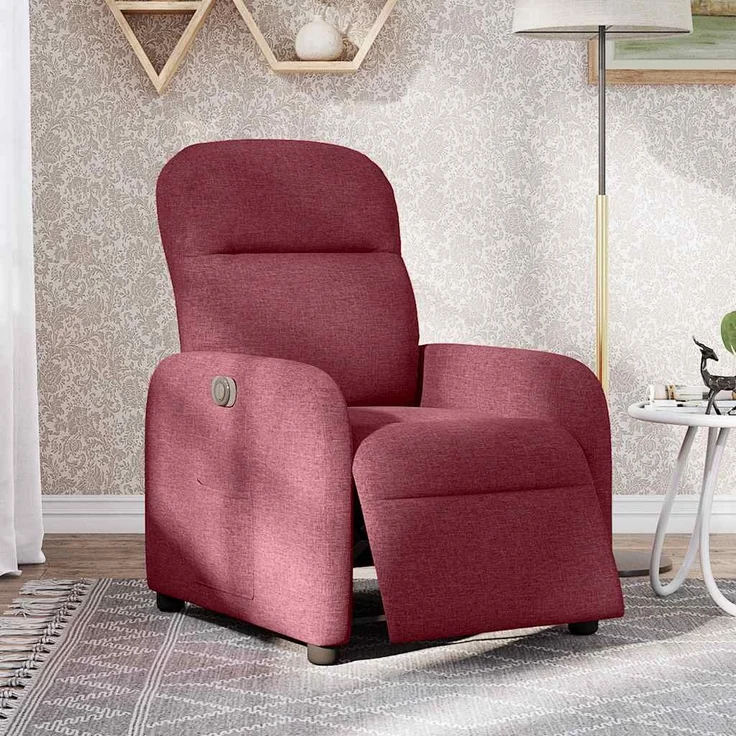 vidaXL Relaxsessel Elektrisch Weinrot Stoff 3302955 – Bild 1