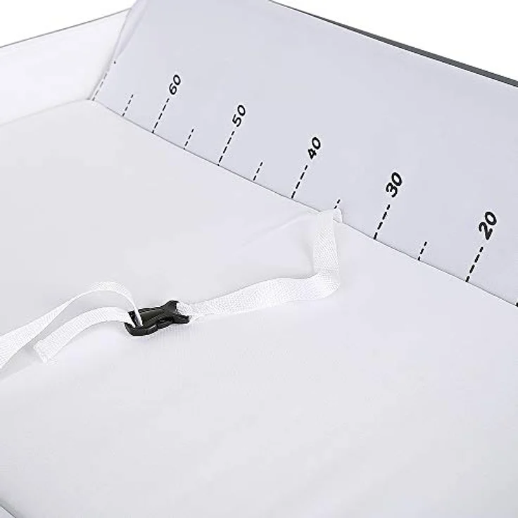 OHMG Baby Wickelkombi Klappbare Wickelkommode,Wickeltisch mit Rollen,Mobiler Wickeltisch mit Wickelauflage,Sicherheitsgurt und Ablagefächern,Wasserdicht und Höhenverstellbar,Stabil – Bild 6