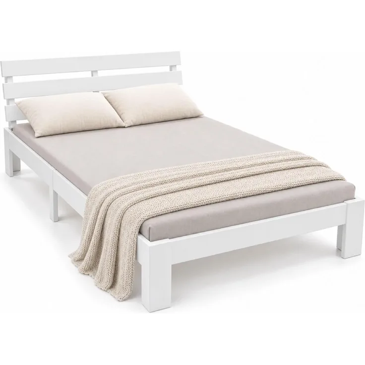 Relaxdays Bett Massivholz 120x200 cm