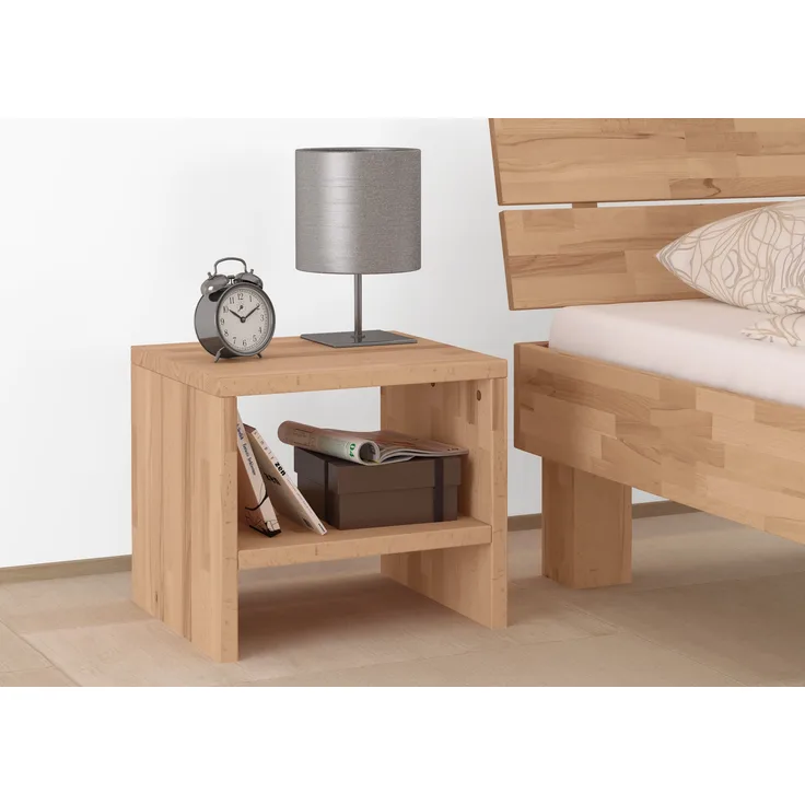 Nachttisch Buche Massivholz geölt Nachtkästchen Beistelltisch 90.20-K31-geölt