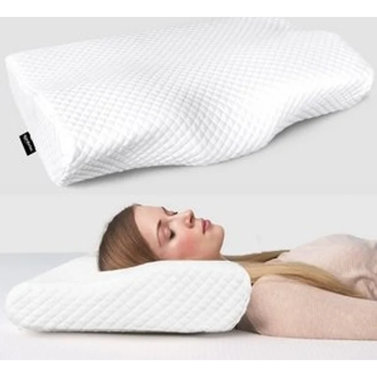 Komfortec Nackenstützkissen aus Memory Foam, Orthopädisches Kopfkissen, Füllung: 100% Visco-Memory Schaum, Seitenschläfer, Rückenschläfer, Bauchschläfer, Kopfkissen, Oeko-Tex & CertiPUR-US Zertifiziert – Bild 6