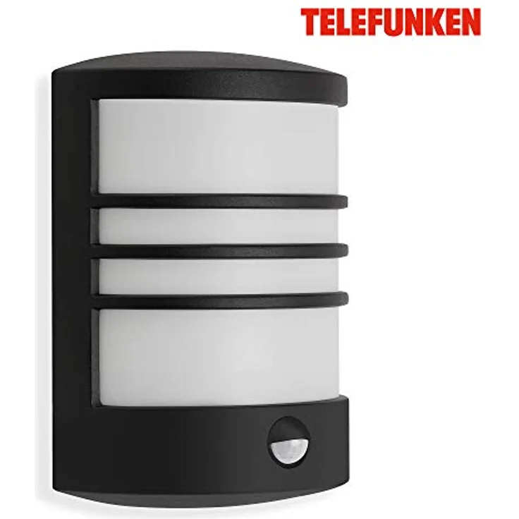 TELEFUNKEN LED Außenwandleuchte, Außenlampe mit Bewegungssensor und Dämmerungssensor, 12 Watt, 1.200 Lumen, IP44, Weiß/Schwarz, 245x180x95mm – Bild 5