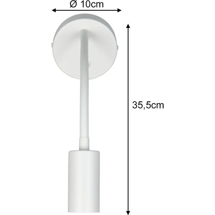 Schwanenhals Leselampe TARYN Weiß mit Schalter, Breite 10cm – Bild 4