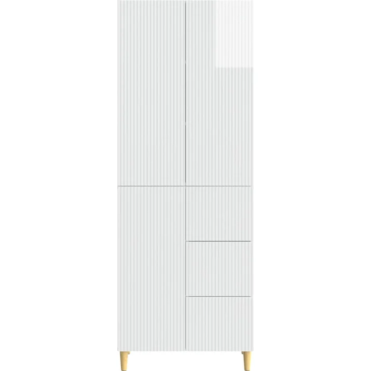 vidaXL Schrankset 2 stk. Hochglanz Weiß Holzwerkstoff 3416578 – Bild 5