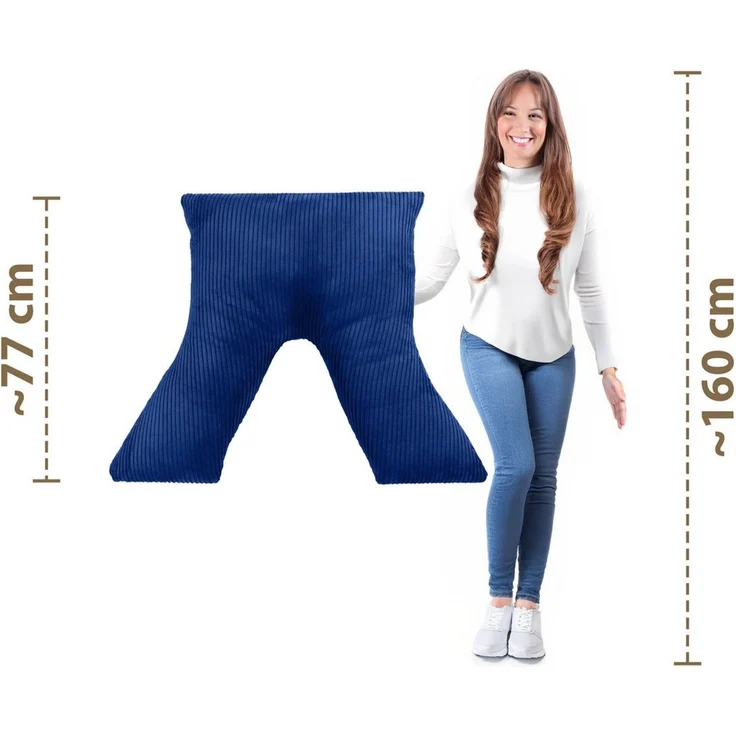 Amilian Schlafkissen - Lesekissen für Bett und Sofa - Seitenschläferkissen - Stillkissen, Seitenschläfer, Rückenlage, Schlafkissen für Seitenlage, Kissen mit Füllung und abnehmbarem Bezug - Stillhilfe – Bild 3