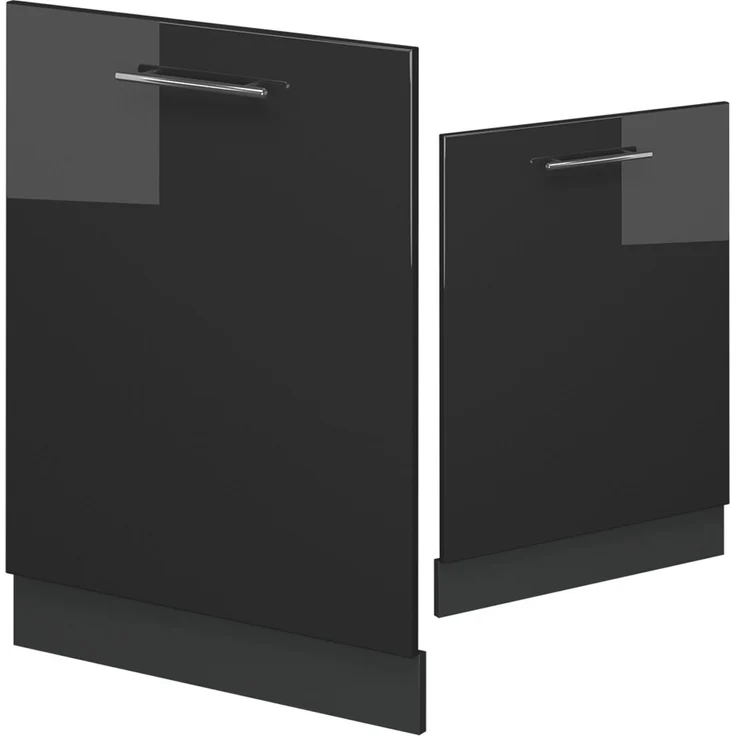 Geschirrspülblende Fame-Line Anthrazit Hochglanz 60 cm ohne Arbeitsplatte Vicco – Bild 4