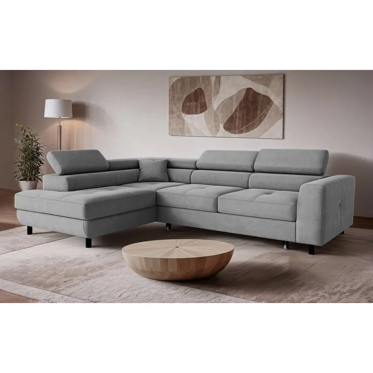 OTTO home Ecksofa AADEN Schlafsofa 254 cm - OTTO. Verlässliche Qualität, mit Bettfunktion, Bettkasten, Kopfstützen, rechts/links bestellbar