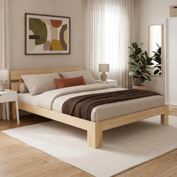 Bellamio 'Kavir' Bett, natur, 140x200 cm