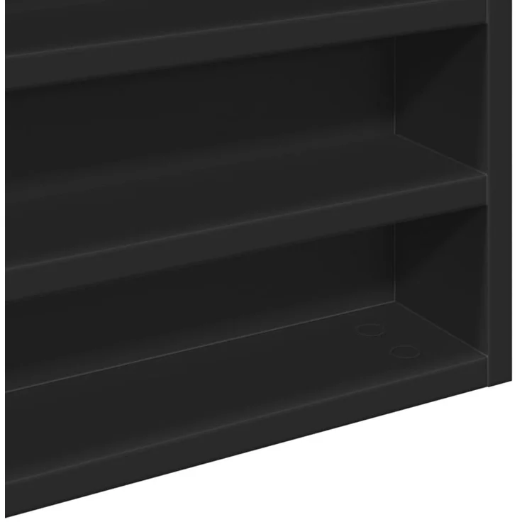 vidaXL Vitrinenschrank Schwarz 100x8,5x58 cm Holzwerkstoff 847941 – Bild 7