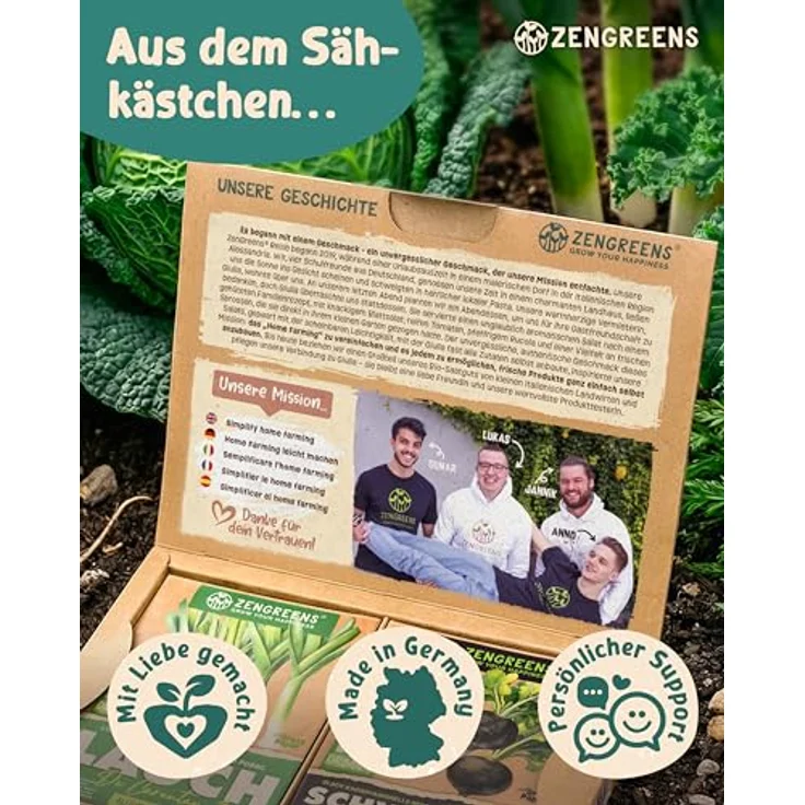 ZenGreens® - Bio Wintergemüsesamen im 10er Set - 10 Winter Gemüse Samen für den einfachen Anbau im Garten, Balkon oder Hochbeet - Pflanzensamen - Saatgut – Bild 6