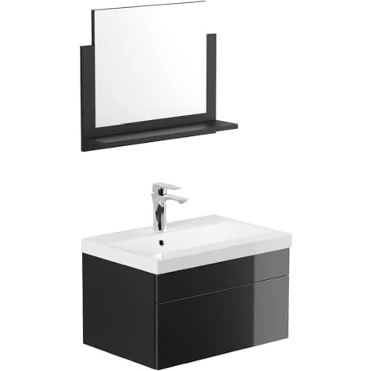HOME DELUXE Badmöbel-Set 'WANGEROOGE - M', Schwarz – Bild 2
