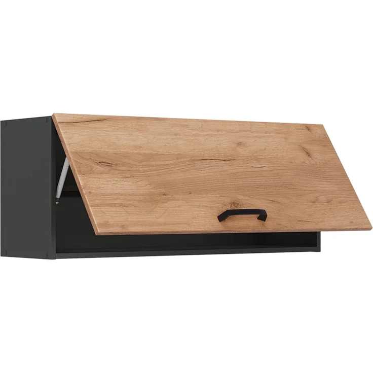 Hängeschrank R-Line Goldkraft Eiche/Anthrazit 100 cm Flach Vicco – Bild 3