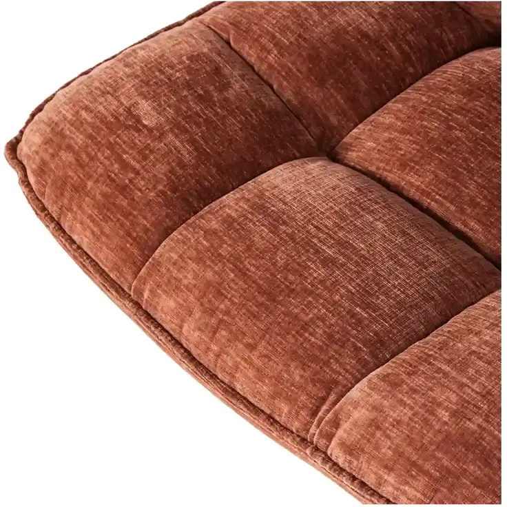Drehsessel Jouke - Chenille-Stoff Rostbraun, strukturiert – Bild 5