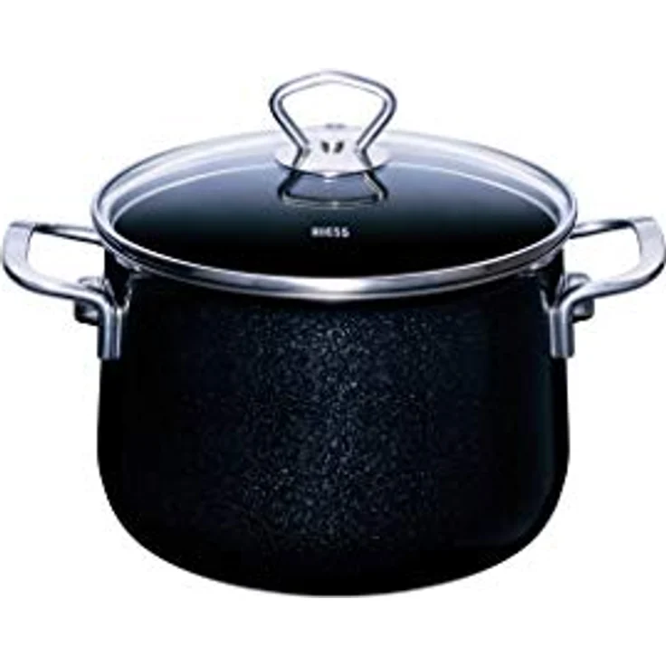 RIESS Topfset Black Magic 5 teilig schwarz Emaille – Bild 5