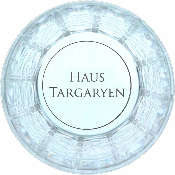 Game of Thrones Whiskygläser Set Haus Targaryen, Graviertes Whiskyglas, GoT, 2 Stück, Kristallglas, 345 ml
