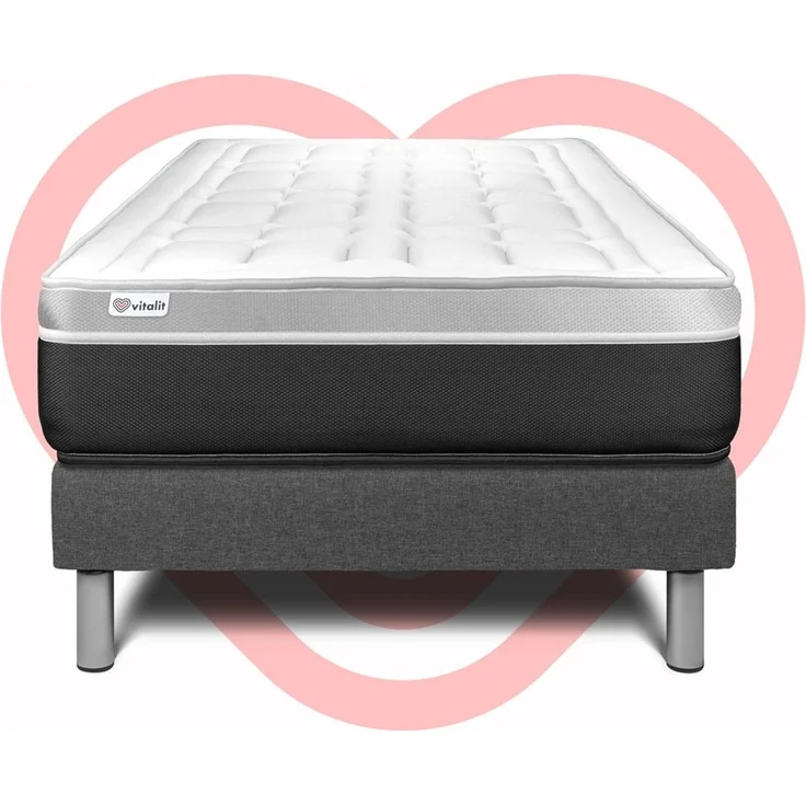 Matratzenset VITAL SOFT 90 x 200 cm Bettrahmen Kit grau – Bild 2