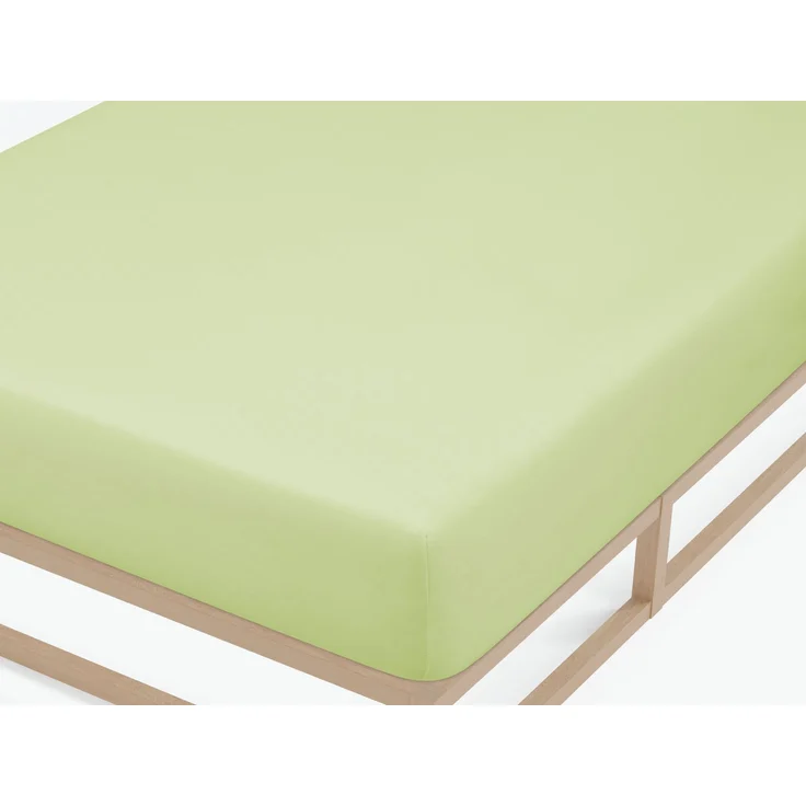 biberna Feinjersey-Spannbetttuch 0077144, pistaziengrün, 1x 180x200 cm - 200x200 cm – Bild 1