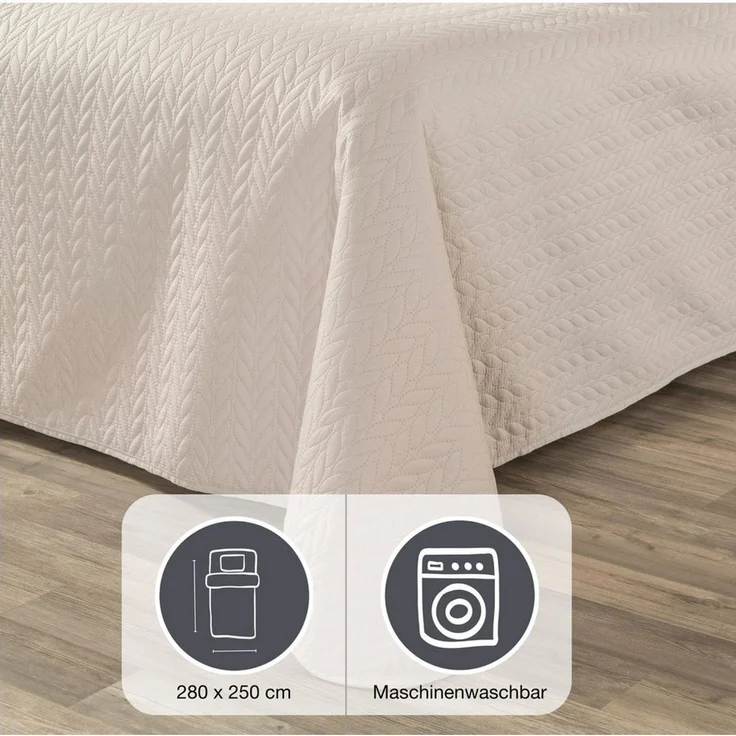 IBENA Tagesdecke Sonio, Tagesdecke mit Steppung in diversen Designs, als Überwurf geeignet – Bild 2