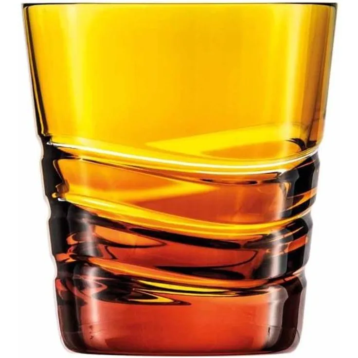 Becher Kristall Wave amber (8,5 cm)
