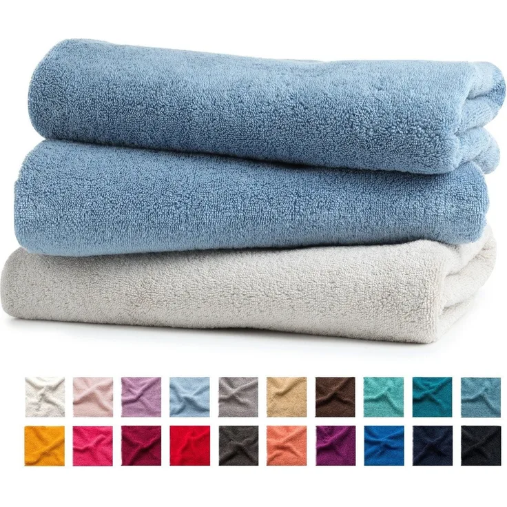 MatratzenL.A.B® Duschtücher 70x140 cm 500 g/m² Blauer Schwan®, (Duschtuch, 1-St), Badetücher, Handtücher, Frotee, 23 Farben, Aufhänger, einzeln verpackt