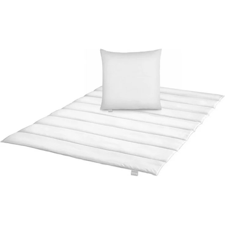 liebling Bettdecke + Kopfkissen Bettwaren-Set, Füllung: 100% Polyester, Bezug: 100% Polyester (Mikrofaser), für Allergiker geeignet, hautschonend, pflegeleicht, langlebig – Bild 1
