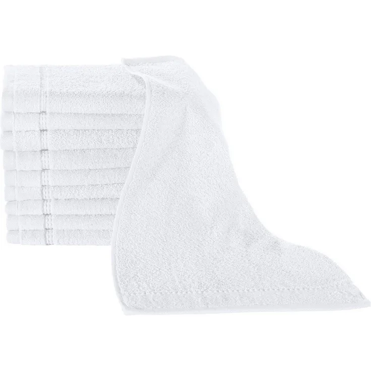 Erwin Müller Gästehandtuch Gästetuch "Mannheim" 10er-Pack, Frottier (10-St), Walk-Frottier Uni