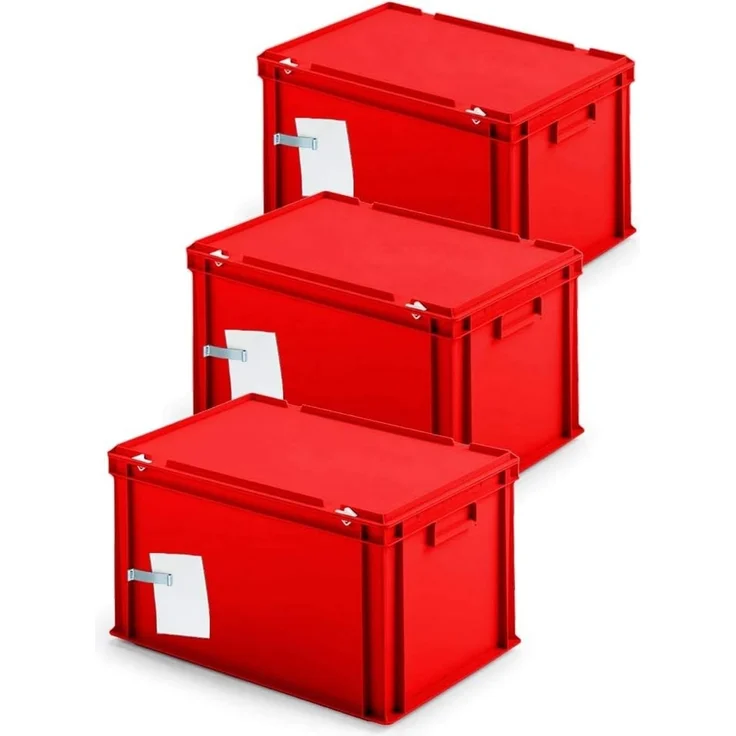 BRB-Lagertechnik Aufbewahrungsbox BRB 3x Ordner-Archivboxen, für je 7 Ordner (A4, breiter Rücken), Perfekt für eine ordentliche und sichere Archivierung! – Bild 1