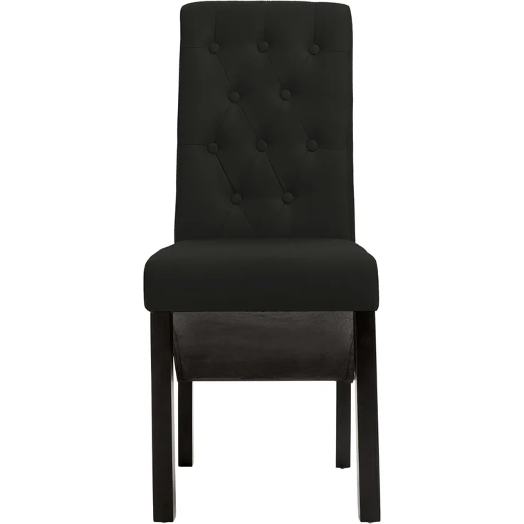 Esszimmerstühle VEDA 4er Set Schwarz Stoff | Polsterstühle Küchenstuhl Wohnzimmerstühle Essstühle bequem – Bild 4