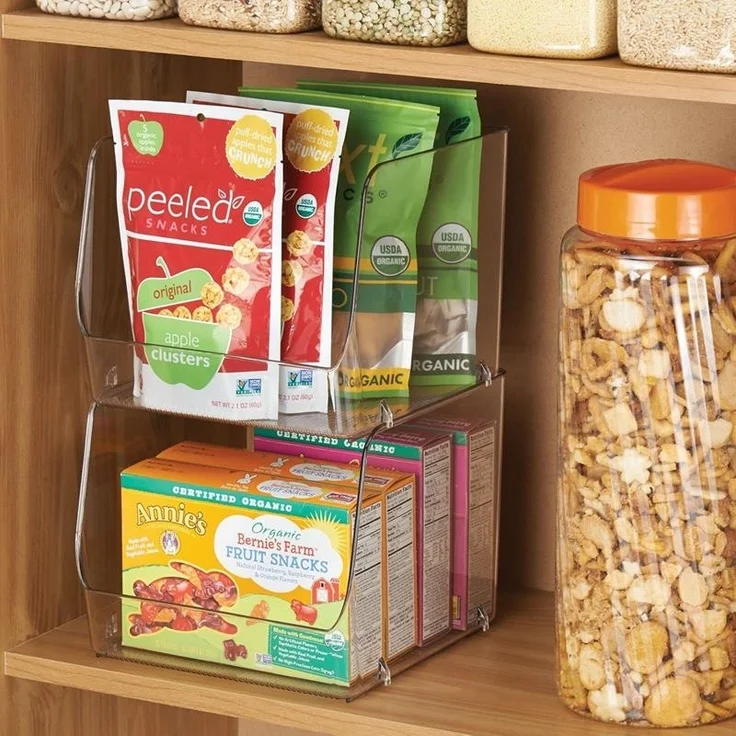 Aufbewahrungsbox Küchenbox 8er Set Organizer stapelbar mDesign transparent – Bild 3