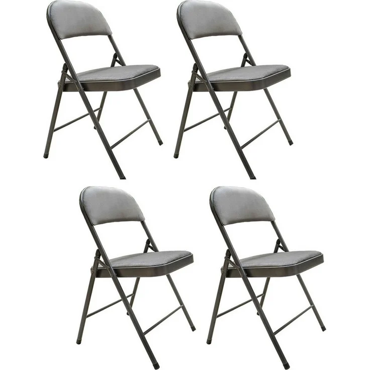 HTI-Living Klappstuhl Klappstuhl 4er Set Grau (Set, 4 St), Küchenstuhl gepolstert Saalstuhl – Bild 1