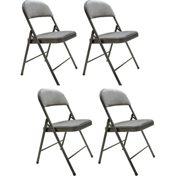 HTI-Living Klappstuhl Klappstuhl 4er Set Grau (Set, 4 St), Küchenstuhl gepolstert Saalstuhl
