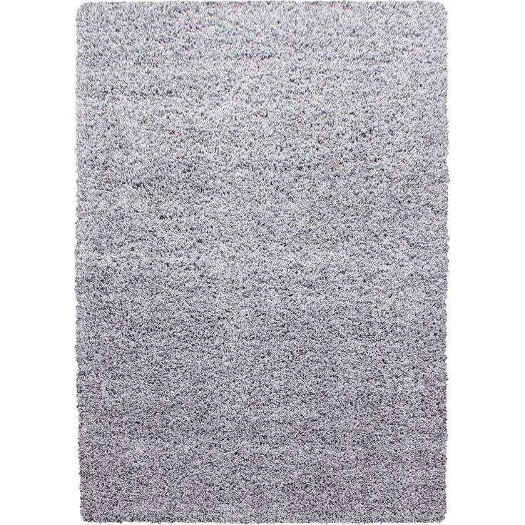 Hochflor Teppich Lux rechteckig - 140x200 cm - Hellgrau