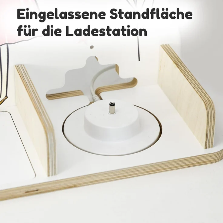stadtecken Holzregal für Musikbox I Giraffe, mittel I Geeignet für die Toniebox und ca. 30 Tonies I Perfekte Tonie Aufbewahrung im Kinderzimmer I Zum Aufstellen oder Aufhängen – Bild 6