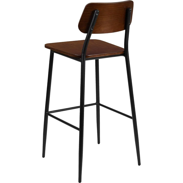 Flash Furniture Barhocker aus Metall und Holz, Stahl, Sperrholz, Mahagoni – Bild 5